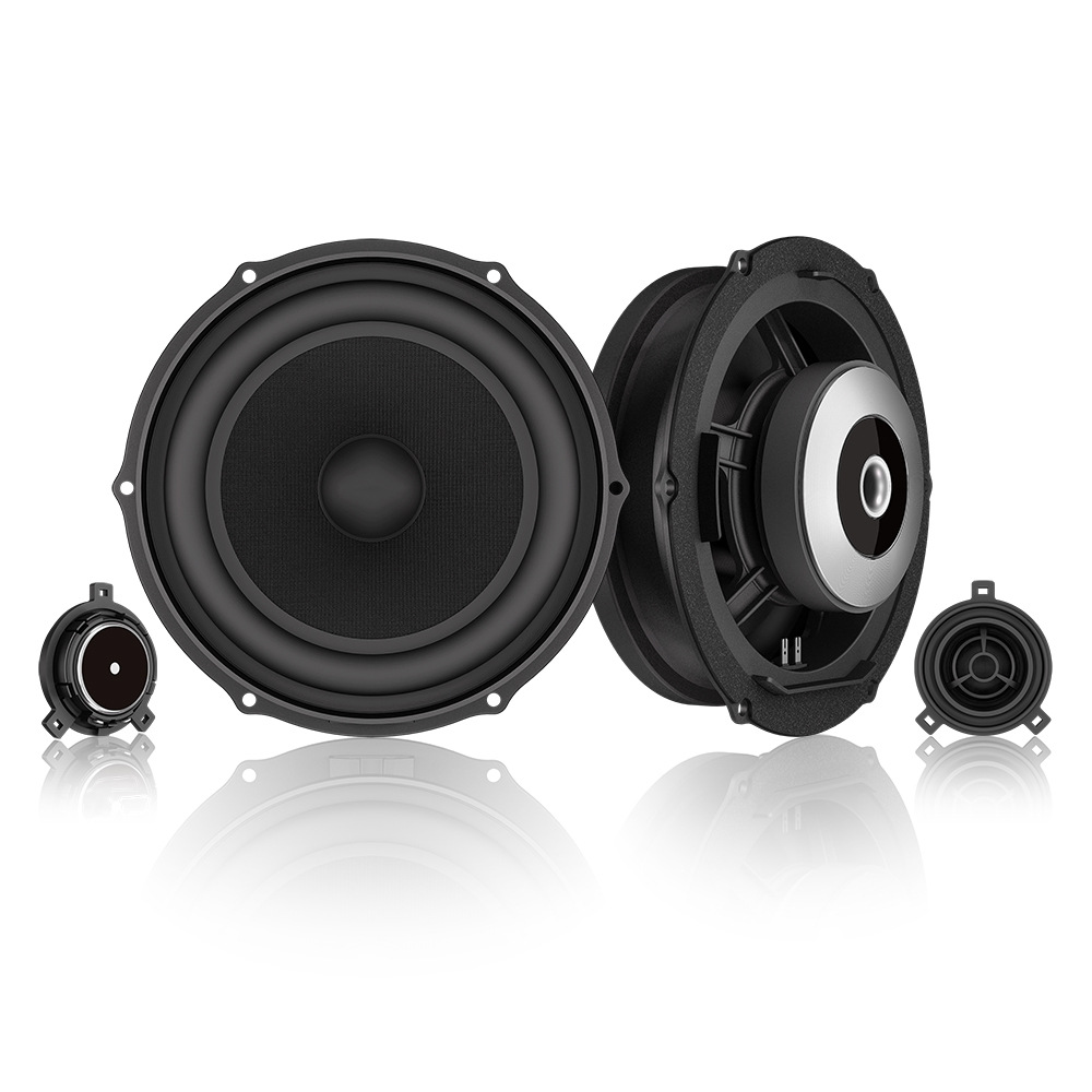 Car Audio System, Aluminum 2-Way 7" Car Speaker, Plug-and-Play Component Speaker