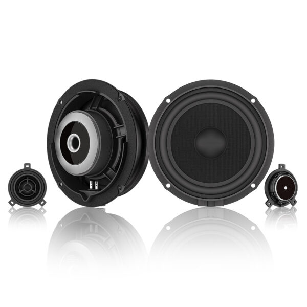 Car Audio System, Aluminum 2-Way 6" Car Speaker, Plug-and-Play Component Speaker